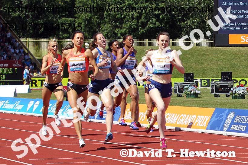 Womens 800 metres, IAAF Diamond League, Birmingham. Photo: David T. Hewitson/Sports for All Pics